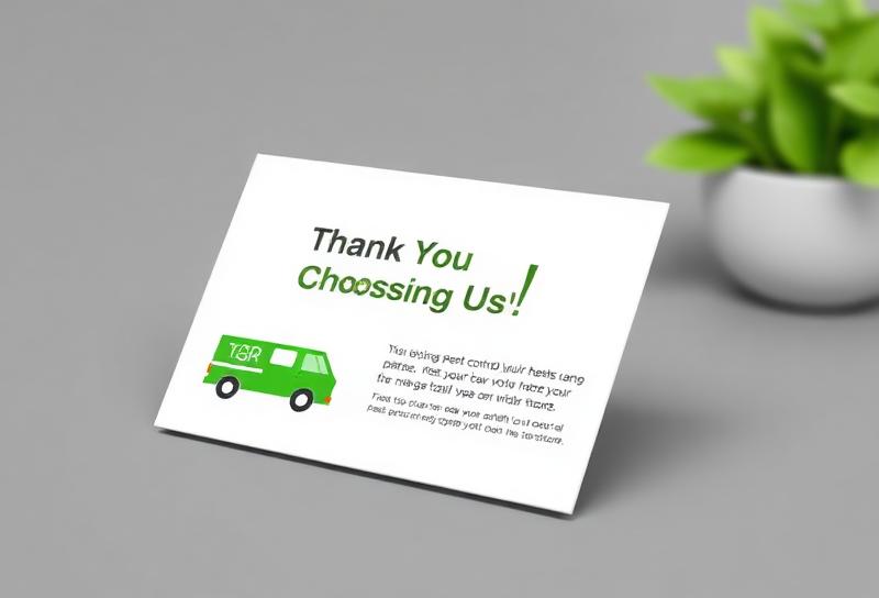New Customer Thank You Cards postcard example